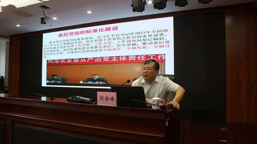 芜湖市委组织部干部管理科科长 刘金峰 作《基层党组织标准化规划建设