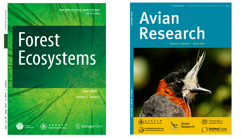 喜报北林大学术期刊forestecosystems和avianresearch取得新进展