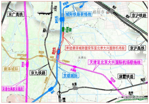 新铁路来了!将串联廊坊市区,大兴机场,天津,固安,永清