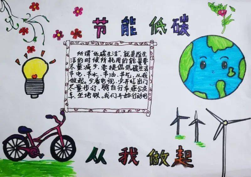 低碳生活从我做起万全第二小学开展全国低碳日主题活动
