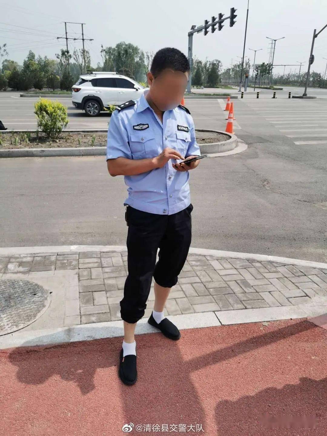 清徐西关大街假警察被抓现场