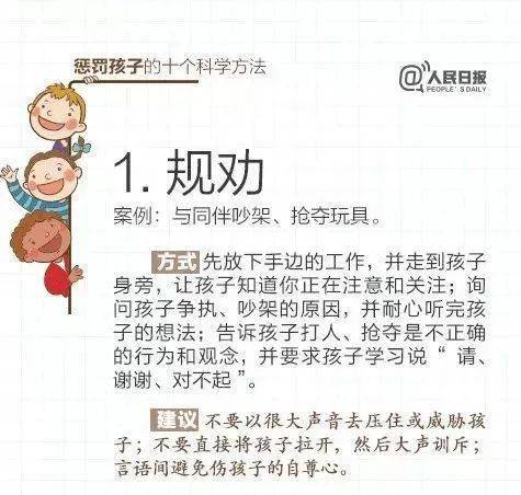 人民日报：15个表扬孩子和10个惩罚孩子的科学方法