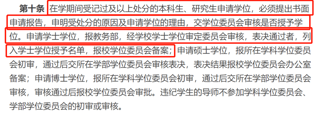 至于留校察看处分是不是直接取消学位证，没有明确规定，但留校察看期未