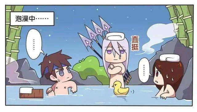 王者荣耀漫画:马超在泡澡的时候如此直挺,为什么不把长枪放下?