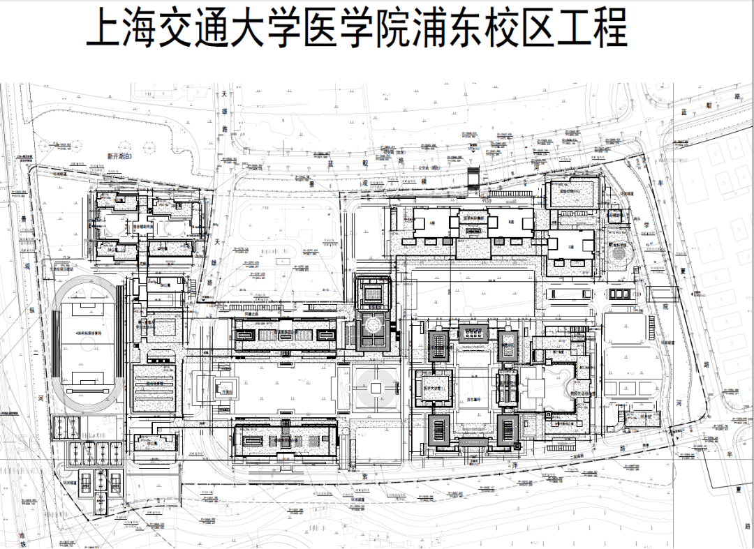 公示方案显示,上海交通大学医学院新校区位于天雄路,蓝靛路,半夏路与