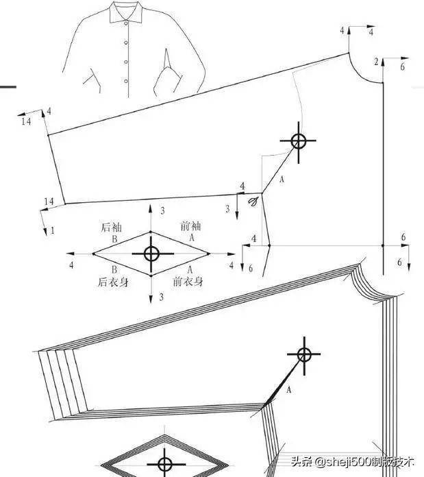 袖子制版九种袖子的纸样放码整理
