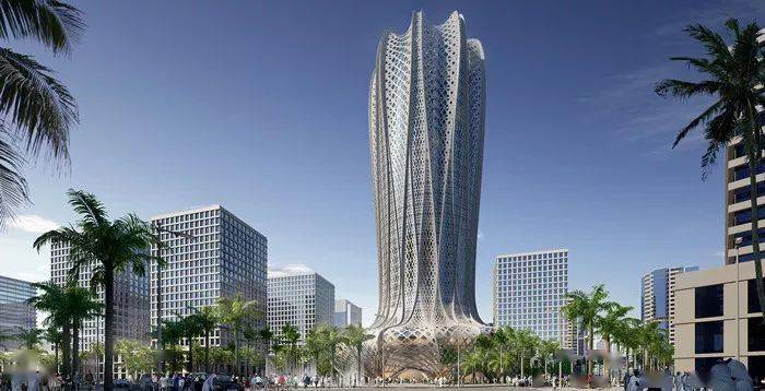卡塔尔lusail酒店项目设计灵感由沙漠风信子的结构启发而来,它是一种
