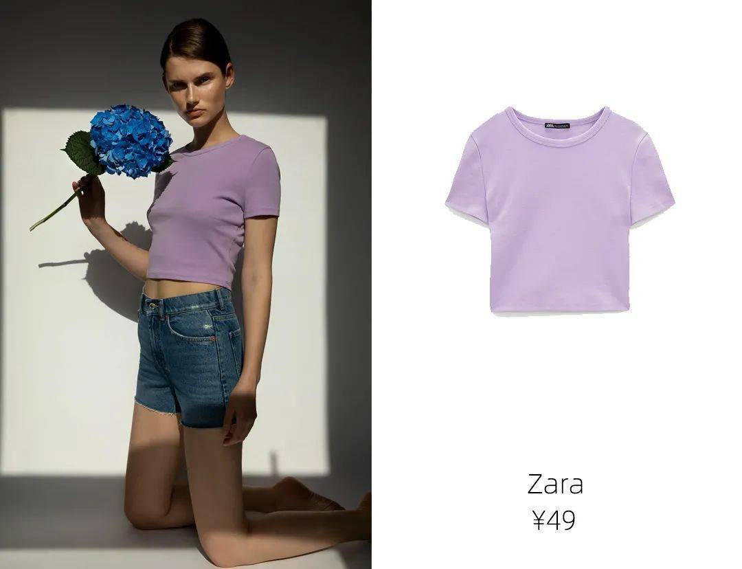 牛仔裤|打败万茜、宁静的王霏霏竟然是个ZARA女孩，想get她的49元同款T！