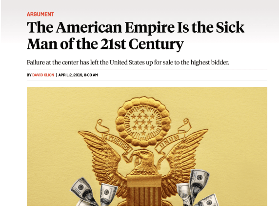 帝国|大卫·克里昂：美帝国是21世纪的病夫