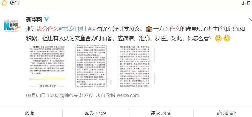 作文|还是太牛了？这篇引发争议的满分作文，你怎么看？是看不懂