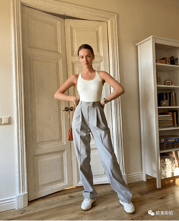 look|背心+西裤，超A气场！
