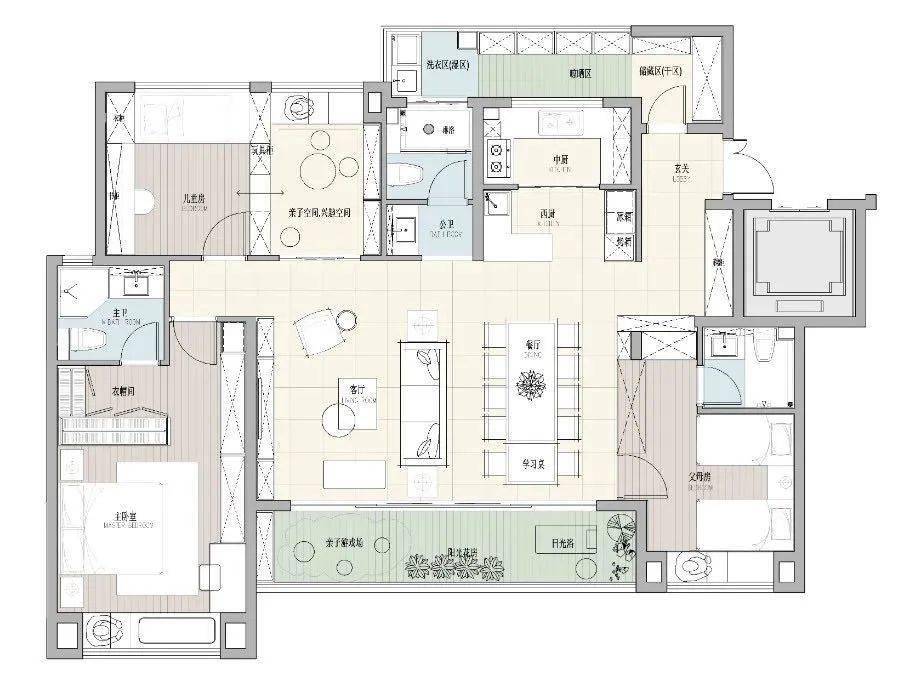 融创西南 三,户外空间庭院化,增加休闲空间 大平层一直被拿来用别墅