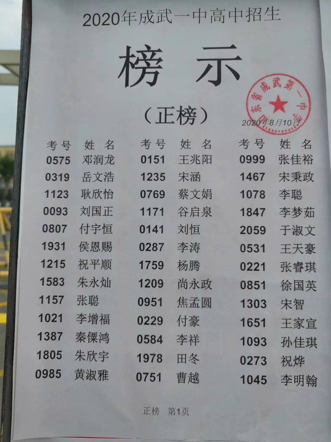 快看成武一中二中民汉一中实验发榜了
