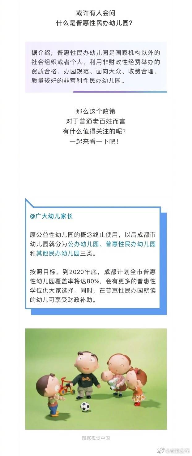 幼儿园|重磅！成都普惠性民办幼儿园管理办法出台！