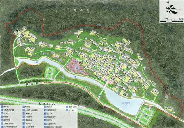 前石塘传统村落规划总平面图 01村庄概况