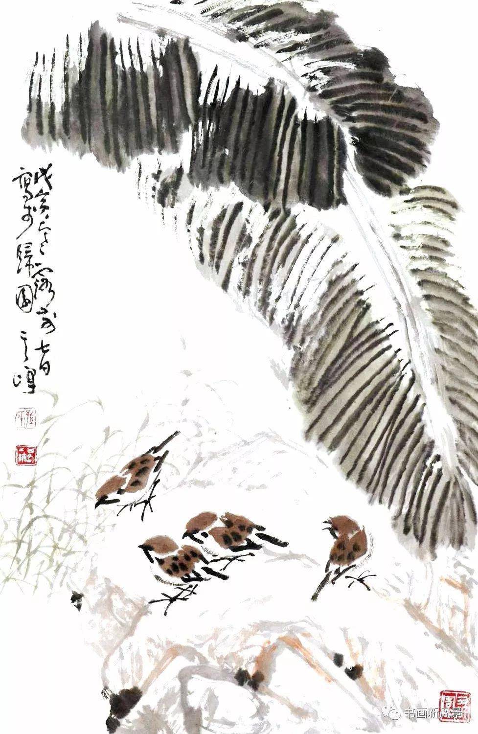 孙其峰笔下的雪景花鸟