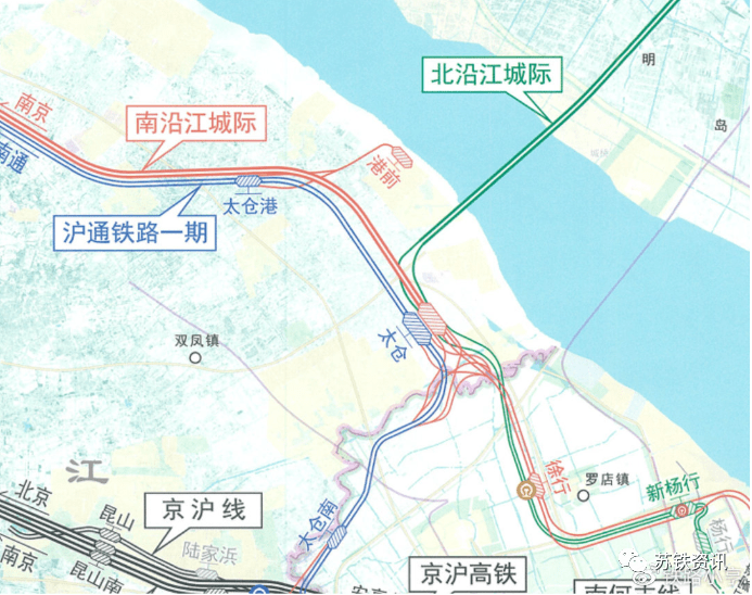 北沿江拟与沪通铁路二期共站建设!宝山始发,途径