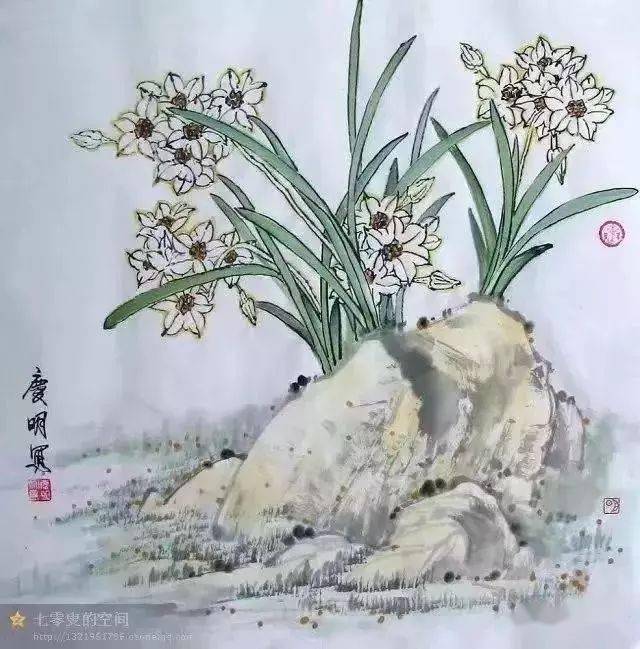 名家笔下的国画水仙荟萃