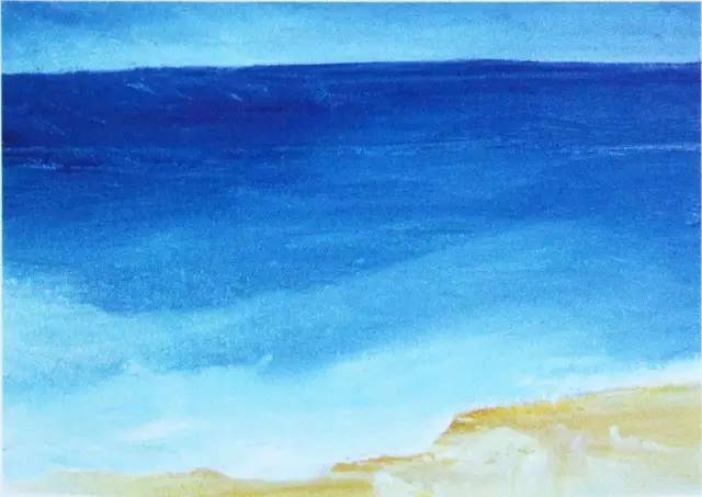 油画:海景油画技法-海水沙滩