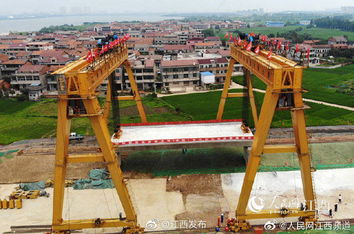 江西|昌景黄高铁开始架设箱梁 江西这四地将无高铁历史