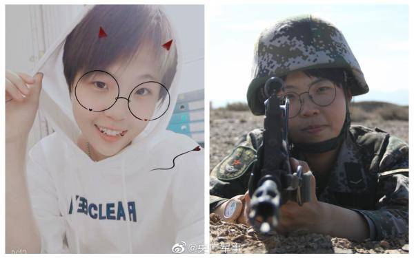央广军事微博|女兵入伍前后对比照：有一种蜕变叫参军