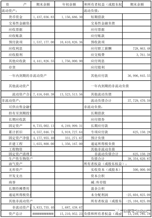 2019年利润表