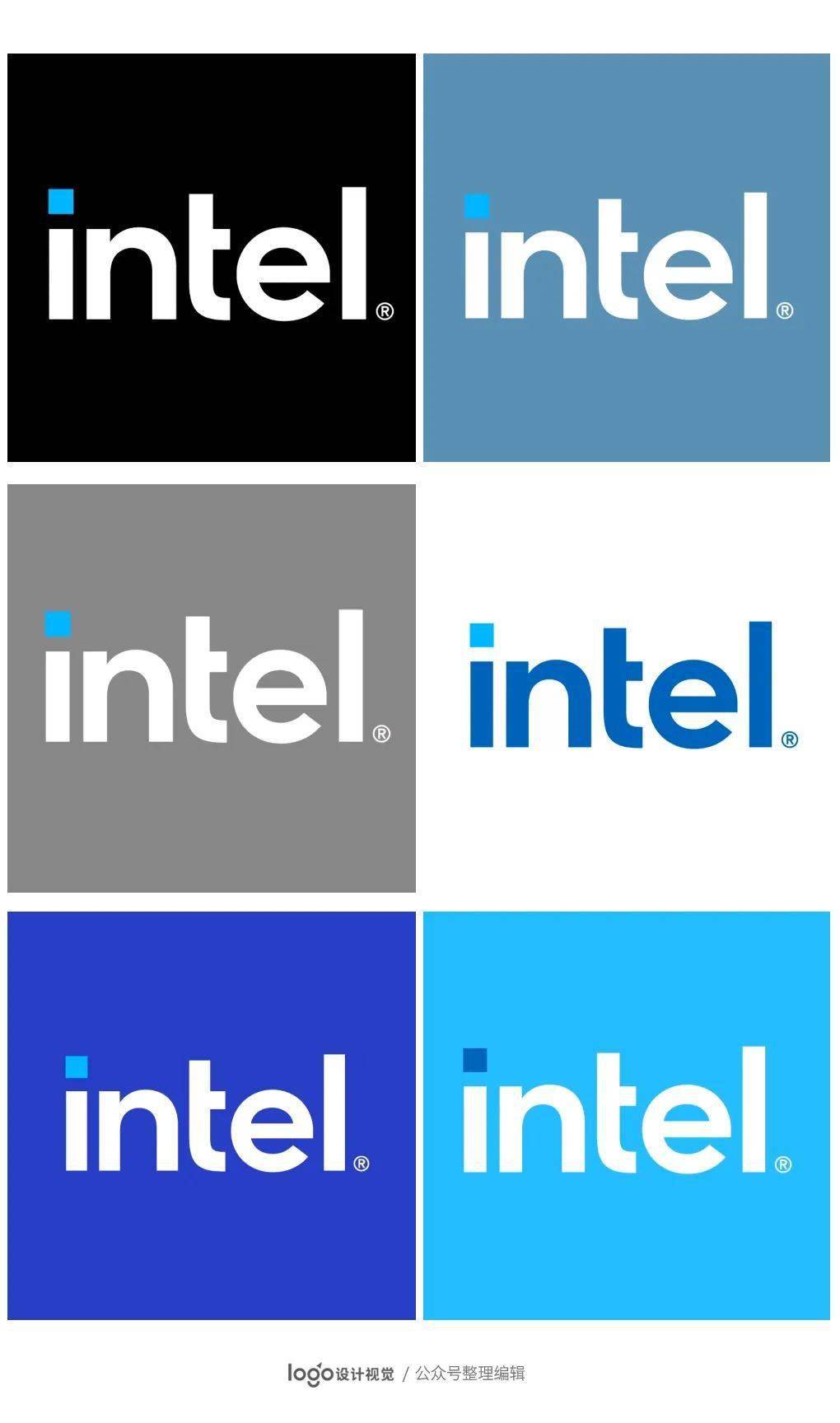 "灯 等灯 等灯"英特尔换新logo,风格变极简了!_intel