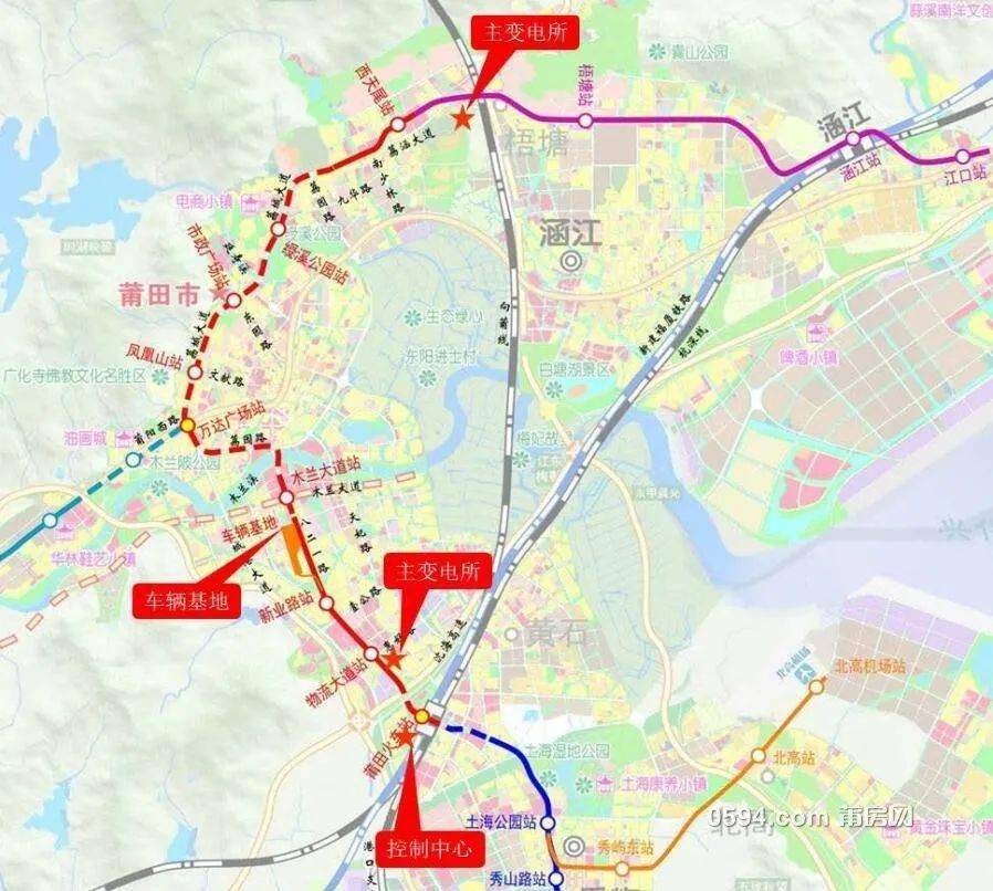 莆田轻轨f2路线规划图