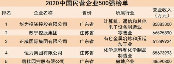 2020浙江500强企业排行_2020新版中国企业500强发榜浙江表现怎么样(2)