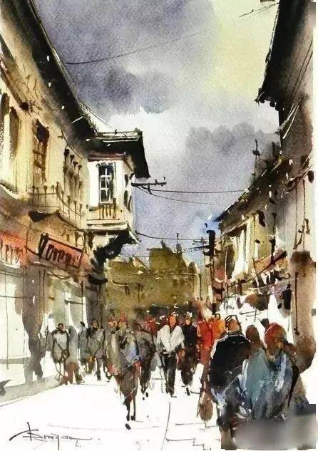 罗马尼亚水彩画家Corneliu Dragan-Targoviste_作品 罗马尼亚水彩画家Corneliu Dragan-Targoviste_作品