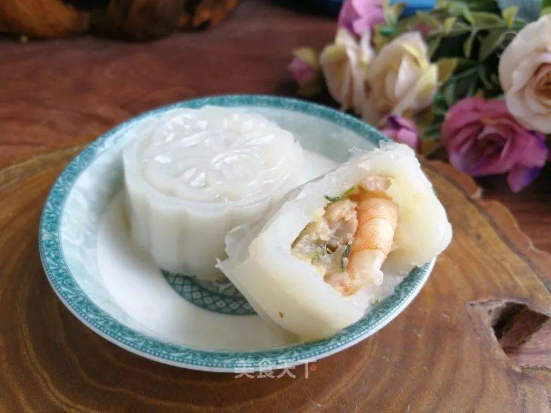 粉团|【我爱烘焙】水晶虾肉月饼