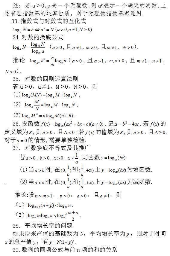 高中|高中数学常考结论203条, 涵盖高中所有重点 ! 请收好 !