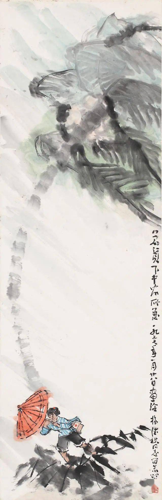 邵宇抗美援朝前线国画