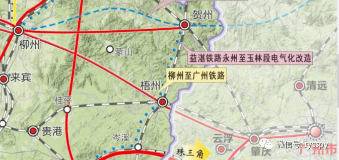 柳州至广州铁路线路.