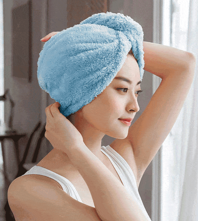 头发|懒人必备干发帽，3秒湿发变干发，擦出柔顺秀发