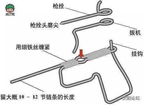 5,按下图组装起来,一把火柴枪就做好了.