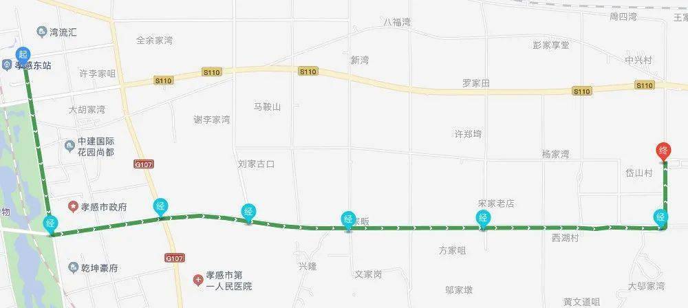 孝感新开通36路公交,路线图公布~经过你家吗?