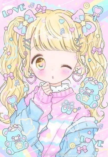 动漫甜美小女孩