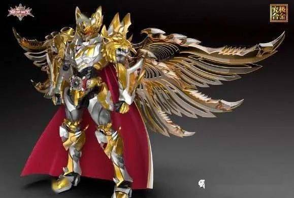 铠甲勇士魔改后的炎龙侠和帝皇侠宛如天使降临背后羽翼瞩目