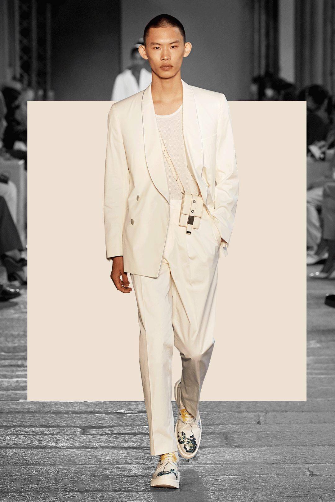 西装|我问一个偶像男星去前女友婚礼穿啥?答:一身荧光绿