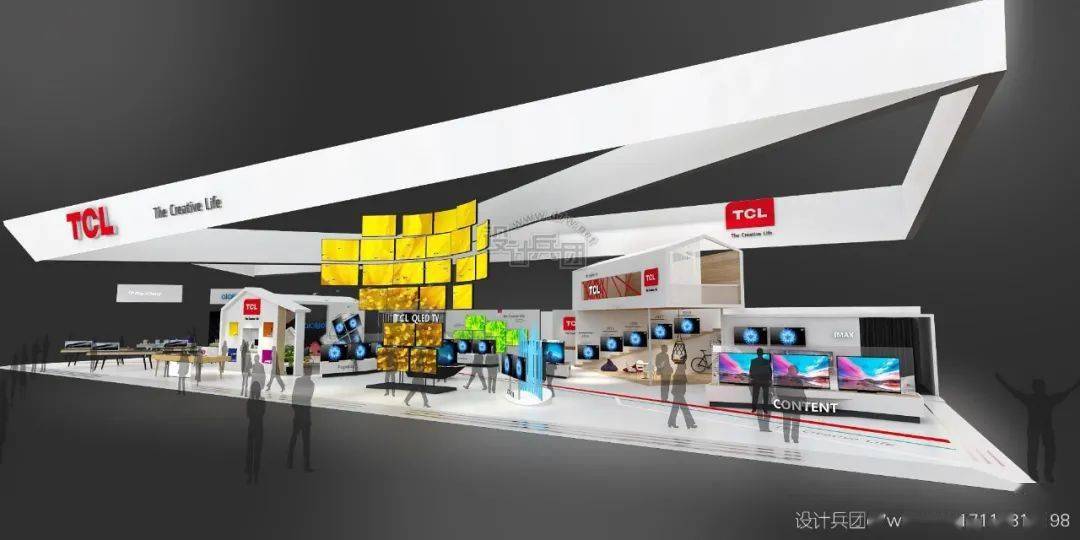 大展台这么玩.500平以上科技感展台模型【模型推荐】
