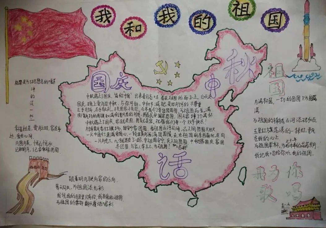 迎国庆,颂祖国——昌黎一中学生手抄报作品展