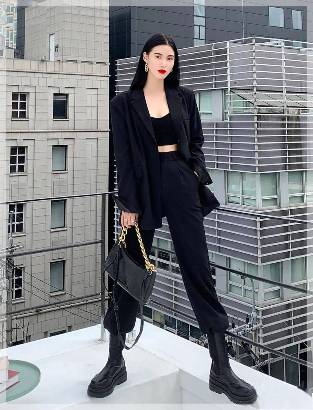 钟楚曦|南韩钟楚曦的「大佬风」穿衣模板，显高显瘦太绝了！