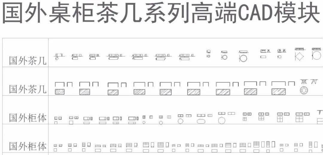 每日福利国外极简家具cad平面图库设计师的高端图库