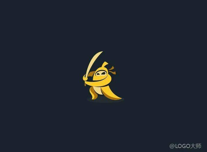 香蕉主题创意logo设计欣赏!