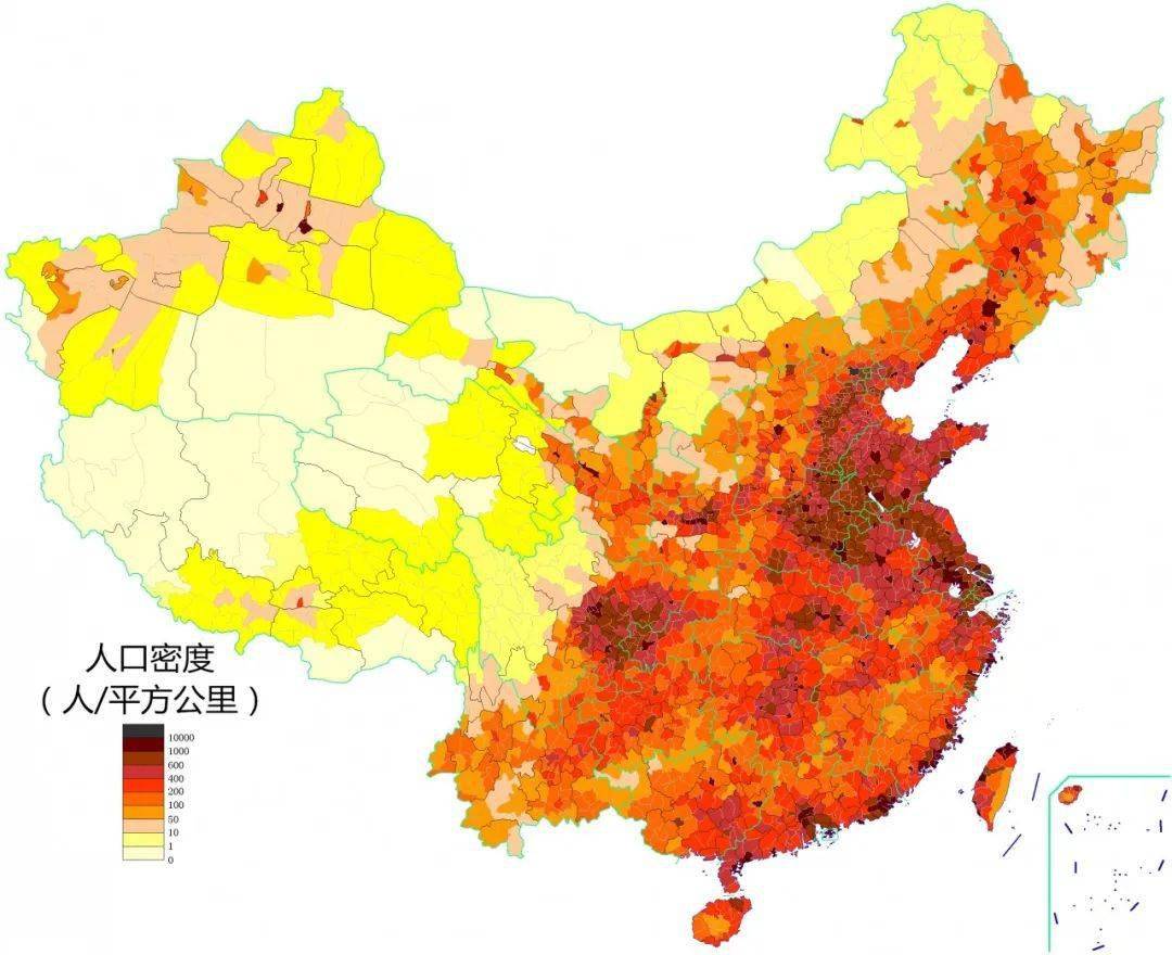 三维人口密度分布图步骤_中国人口密度分布图(2)