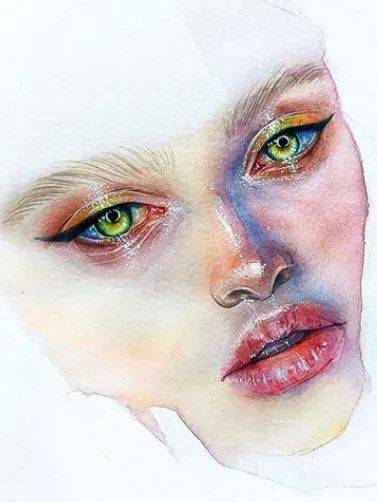 水彩|沉迷眼睛刻画的小伙伴看过来！Lina的水彩人物肖像步骤统统分享给你！