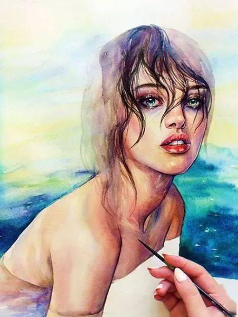 水彩|沉迷眼睛刻画的小伙伴看过来！Lina的水彩人物肖像步骤统统分享给你！