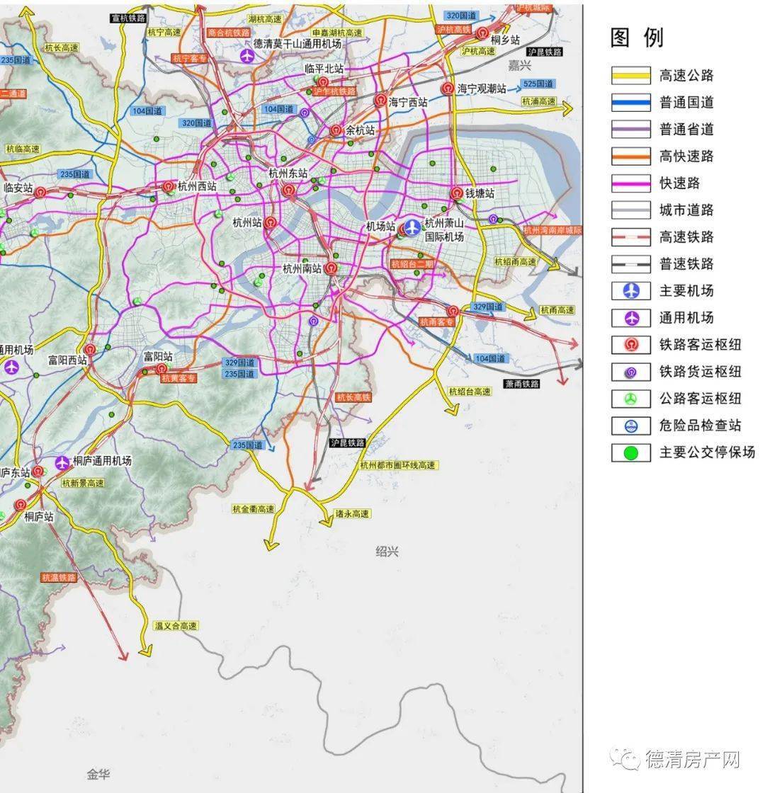 杭州二绕湖州德清段冲刺年末最新杭州市综合交通专项规划草案公示