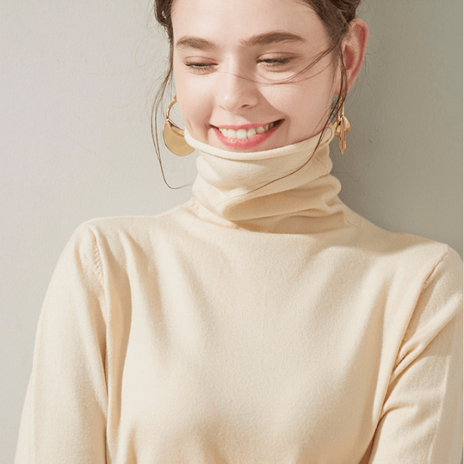 脖子|99元2件！柔软如云朵的堆堆领针织衫，时尚百搭显脸小，轻盈不臃肿！